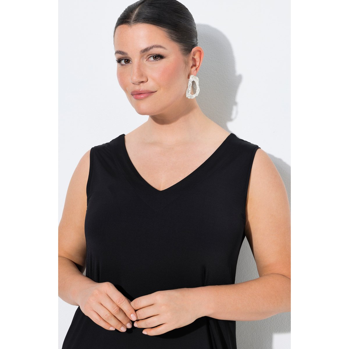 Robe midi sans manches noir, ULLA POPKEN
