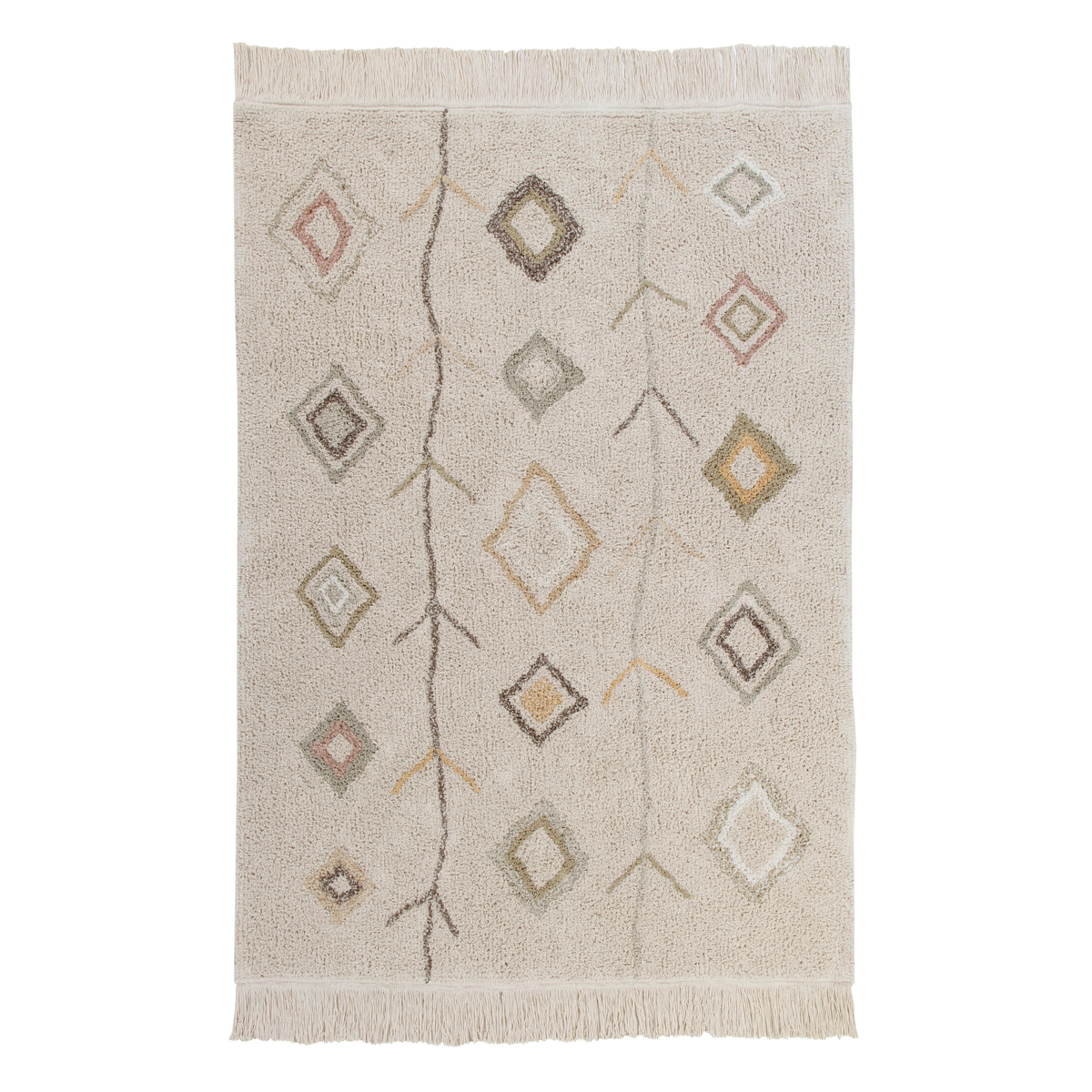 Tapis Rectangulaire en coton Terre KAAROL beige, LORENA CANALS