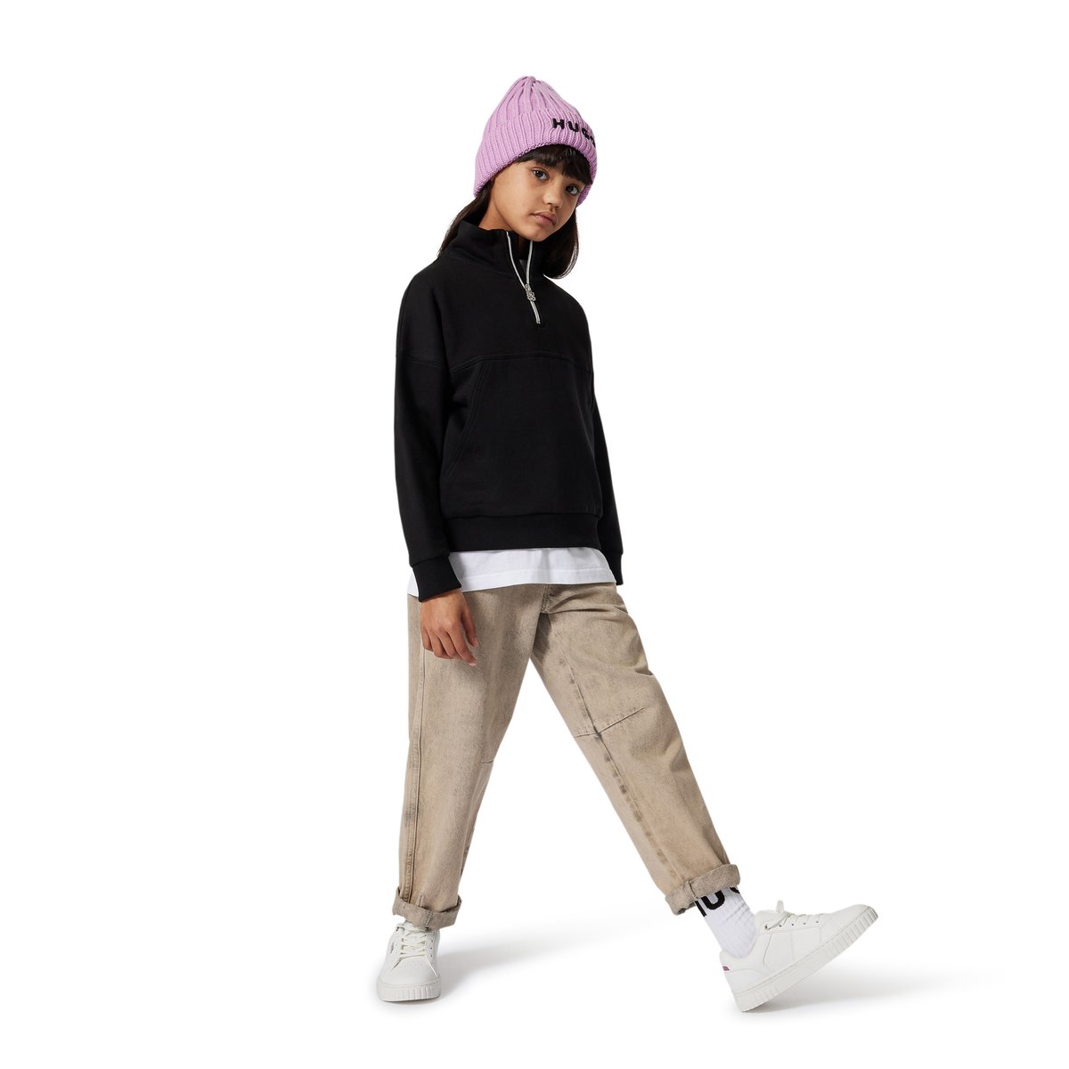 Beanie violine, HUGO KIDSWEAR