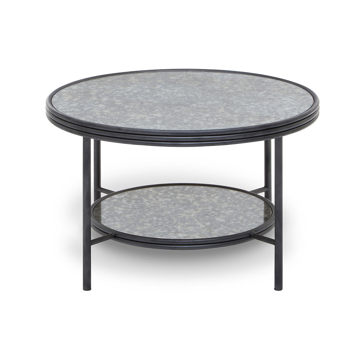 Josephina Smoked Mirror Glass Coffee Table black, SO'HOME