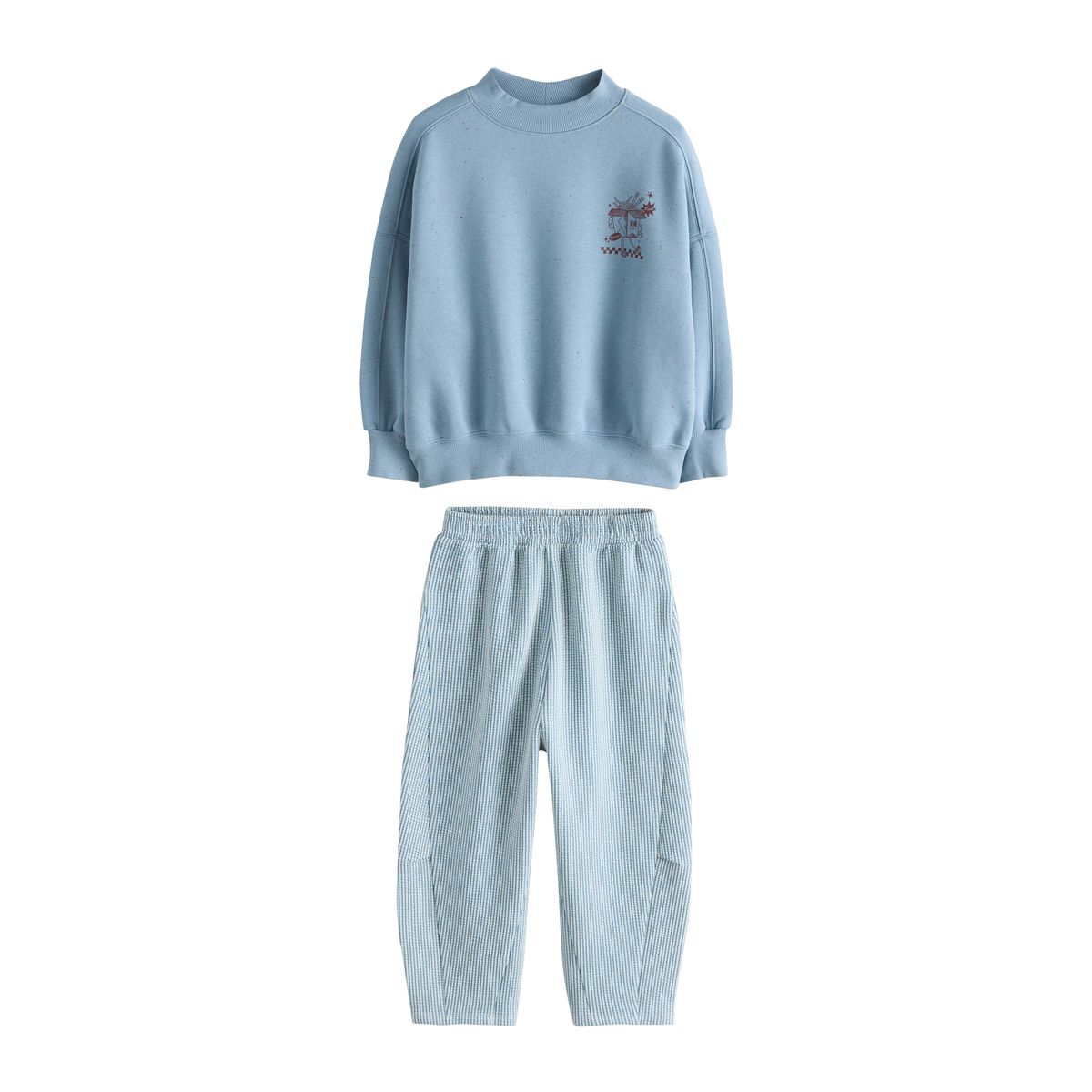 Ensemble sweat et pantalon texturé bleu, NEXT
