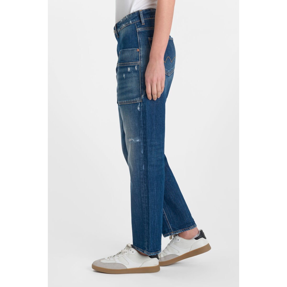 Jean boyfit cosy, 7/8ème blue, LE TEMPS DES CERISES