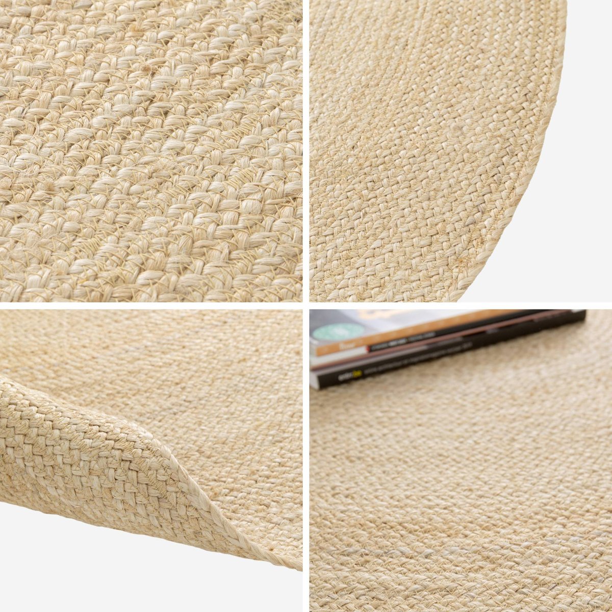 Tapis intérieur rond PADMA naturel, SWEEEK