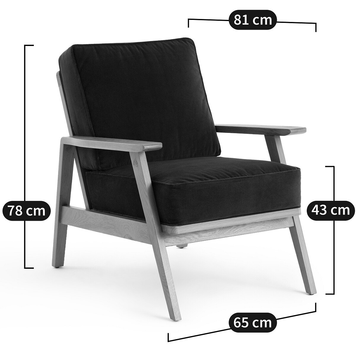 Fauteuil vintage Linna terracotta, LA REDOUTE INTERIEURS
