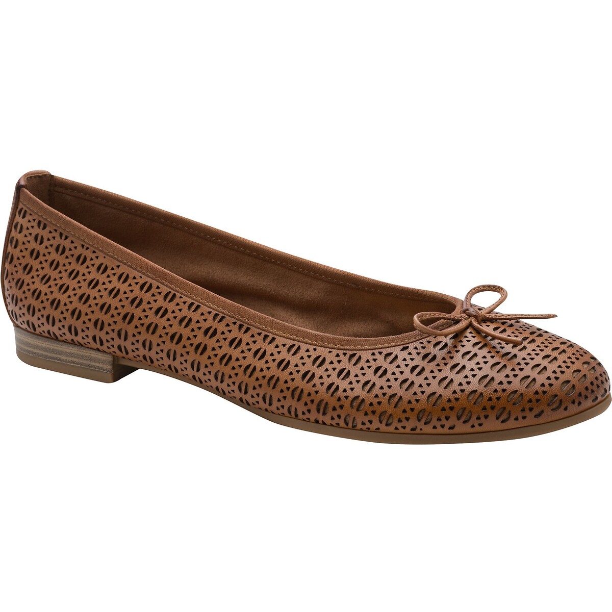 Ballerines en cuir marron, TAMARIS