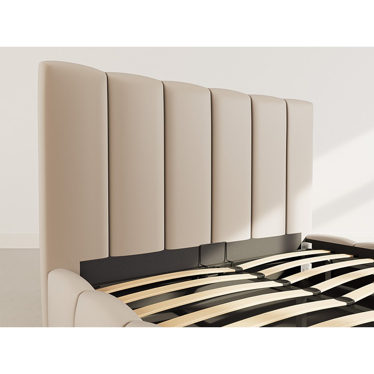 Lit coffre - MERMAID taupe, BEST MOBILIER