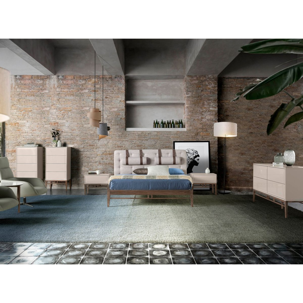 Buffet en bois beige et noyer noyer | beige, ANGEL CERDA