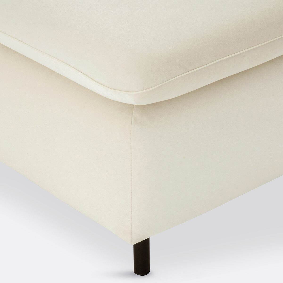 Pouf velours, Ivete ecru, LA REDOUTE INTERIEURS