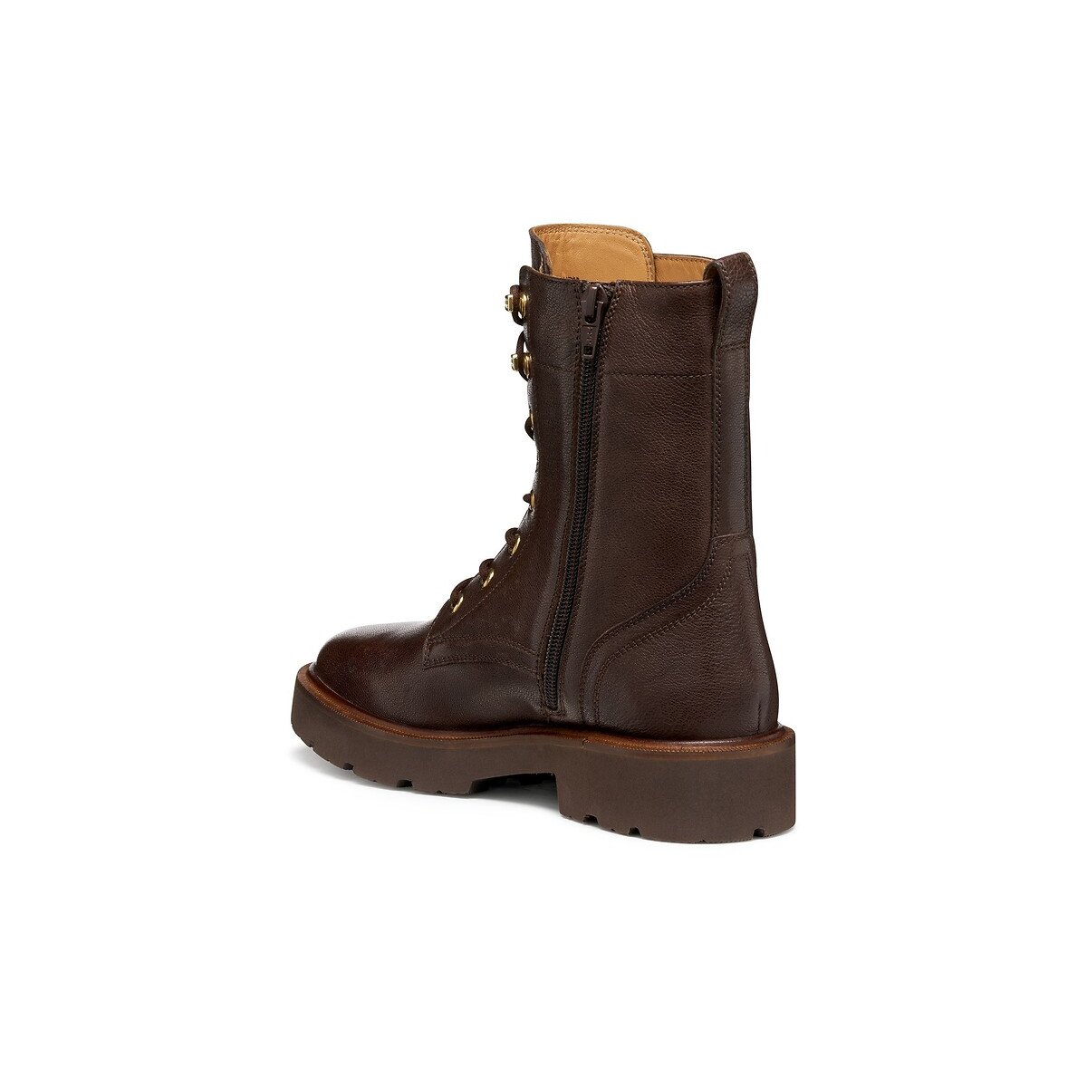 Norize lace-up leather ankle boots dark brown, GEOX