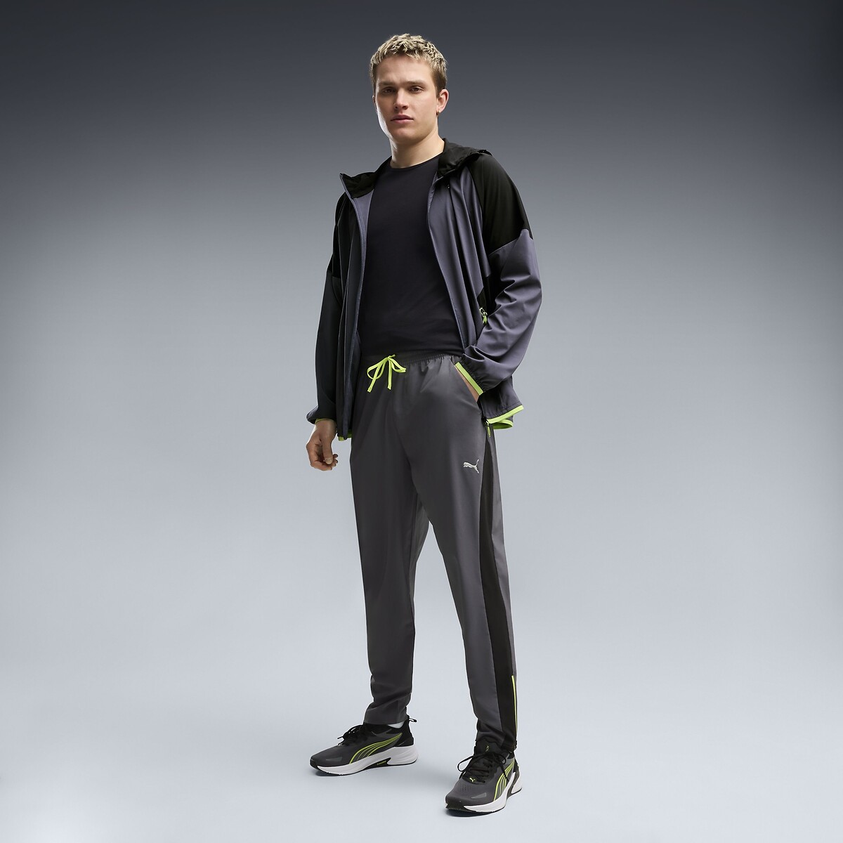 Pantalon tapered, training gris anthracite, PUMA