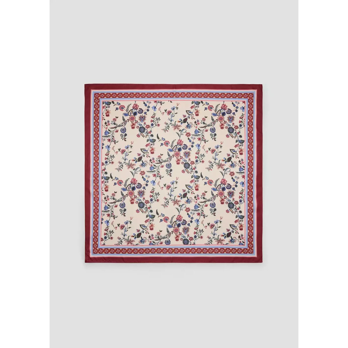 Foulard à fleurs écru, MANGO