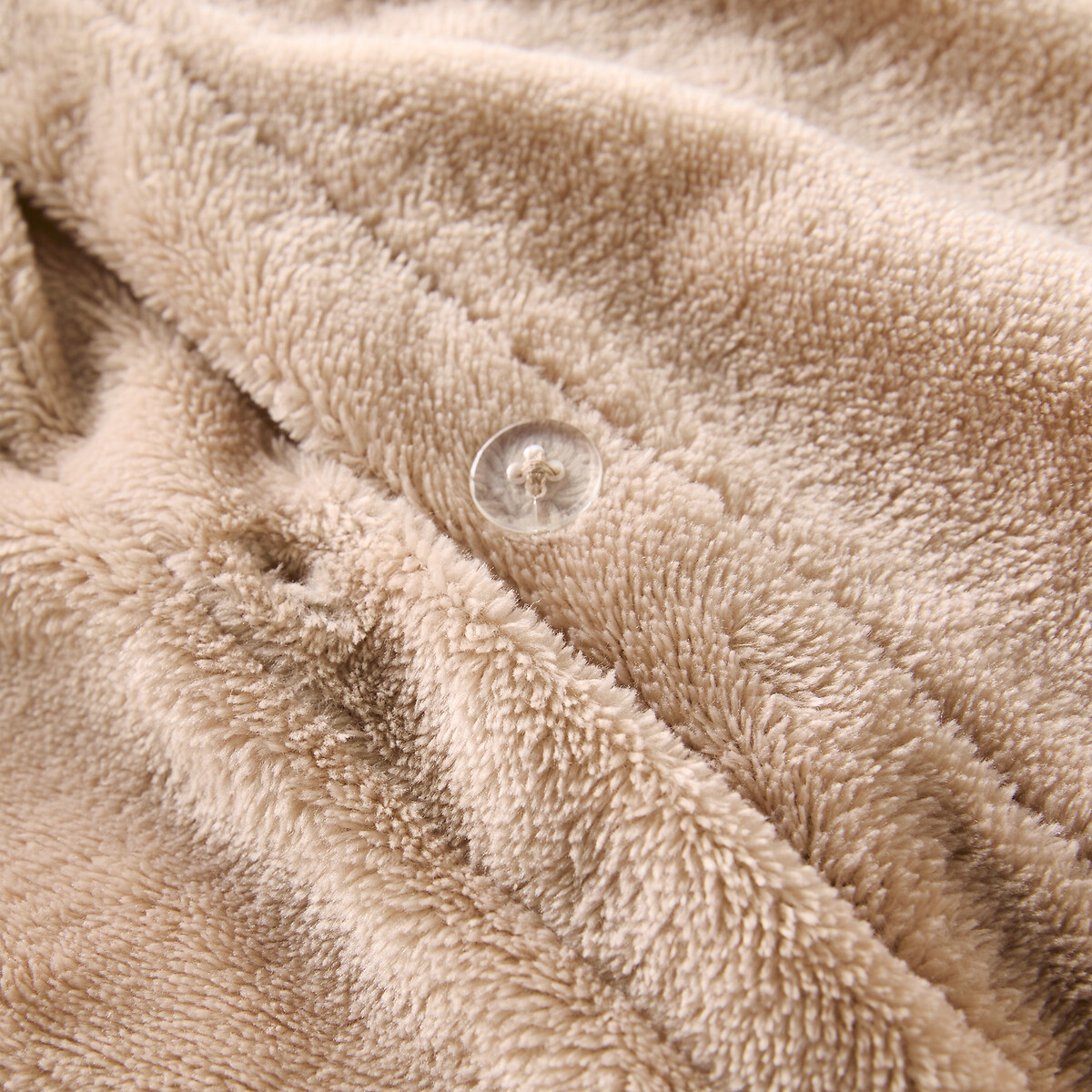 Set di biancheria da letto con federa quadrata, fronte e retro in pile naturale , SO'HOME