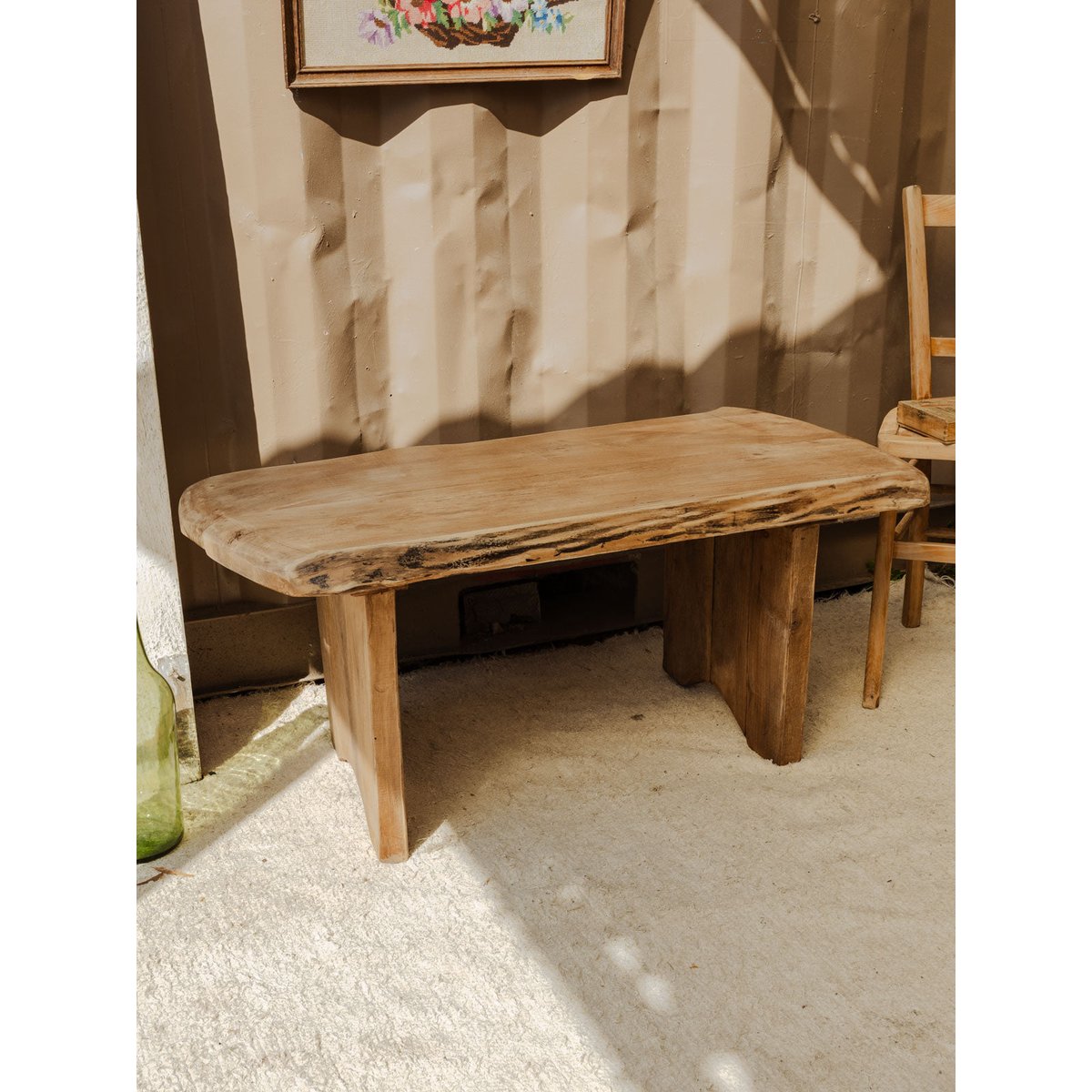 Table basse en bois Léonie N°957 - Bon état bois clair, DEBONGOUT