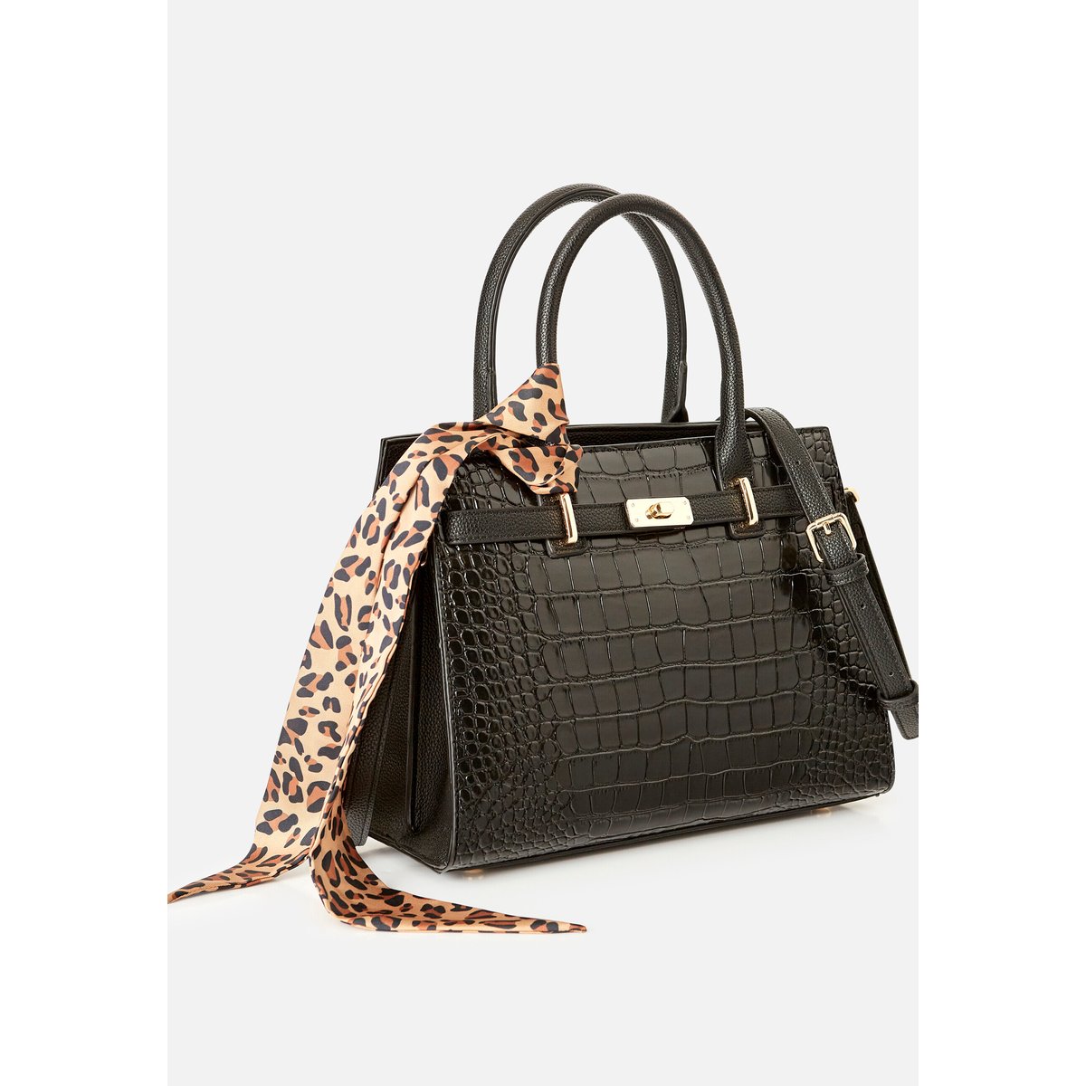Sac à main esprit animalier noir, DAMART