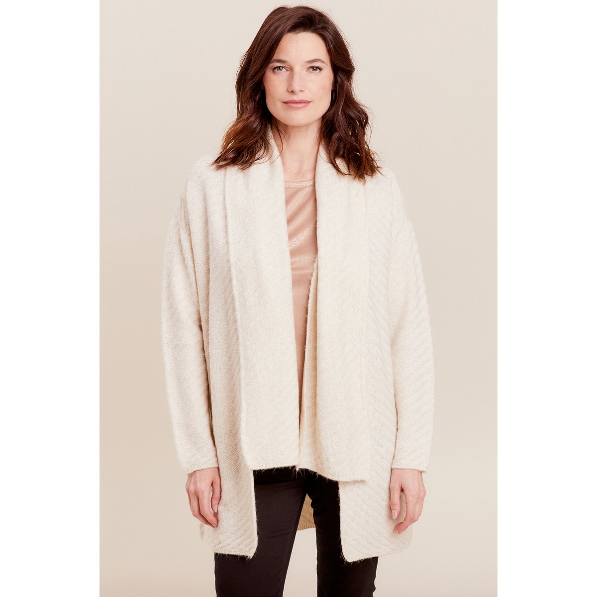 Gilet manches longues creme, BREAL