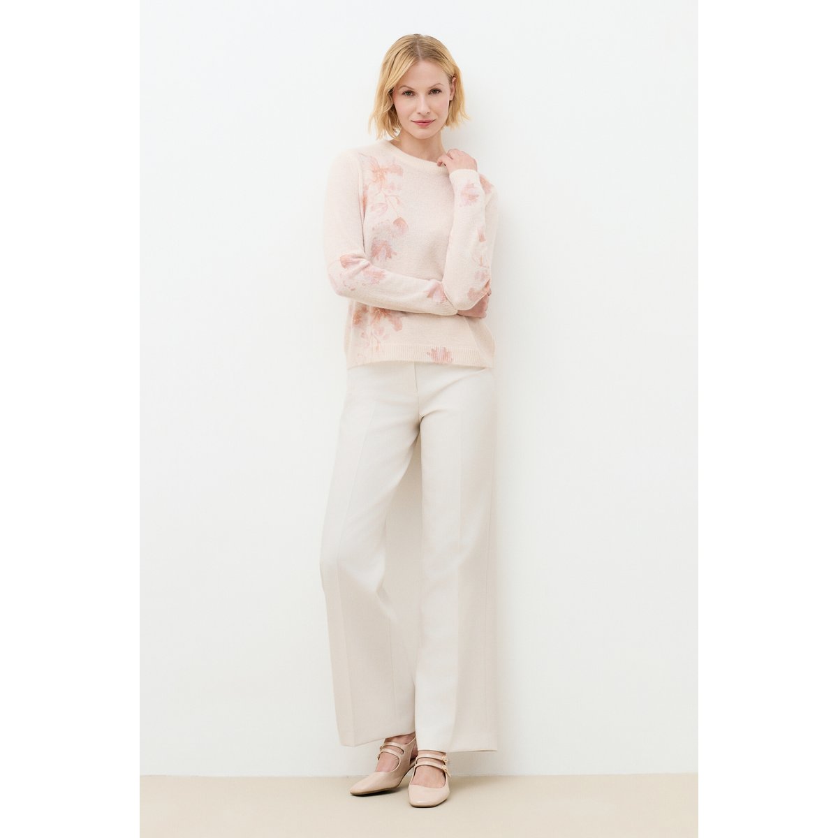 Pull droit col rond MFABIO sable, CAROLL