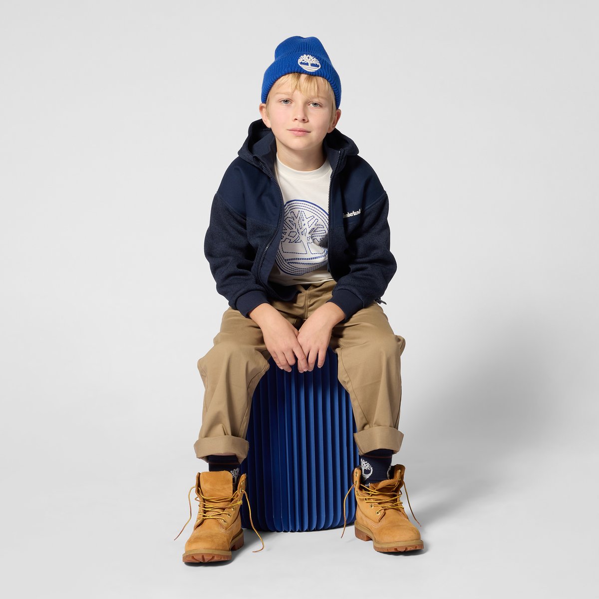 Cardigan à capuche bleu cargo, TIMBERLAND