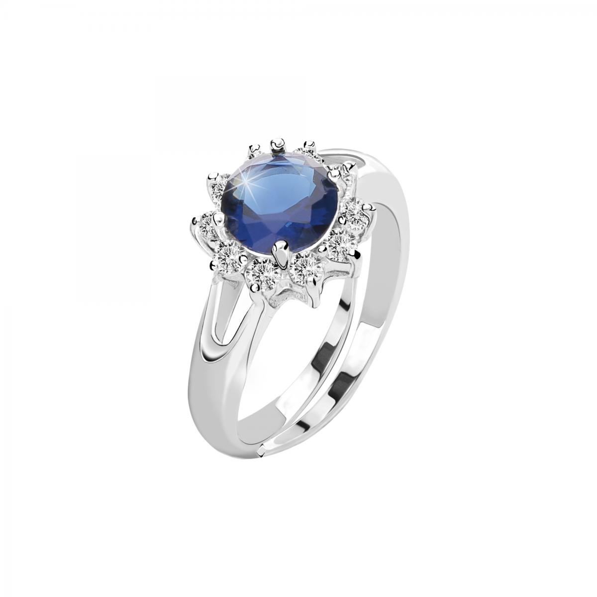 Bague en argent 925 PRINCESS bleu, BLUESPIRIT