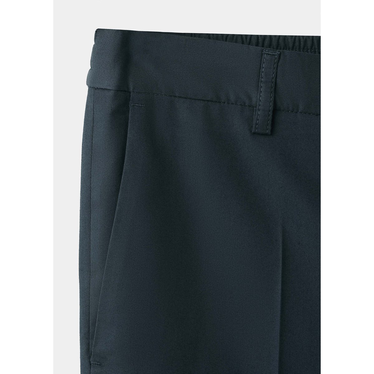 Pantalon slim fit cropped coton mélangé bleu marine, MANGO MAN