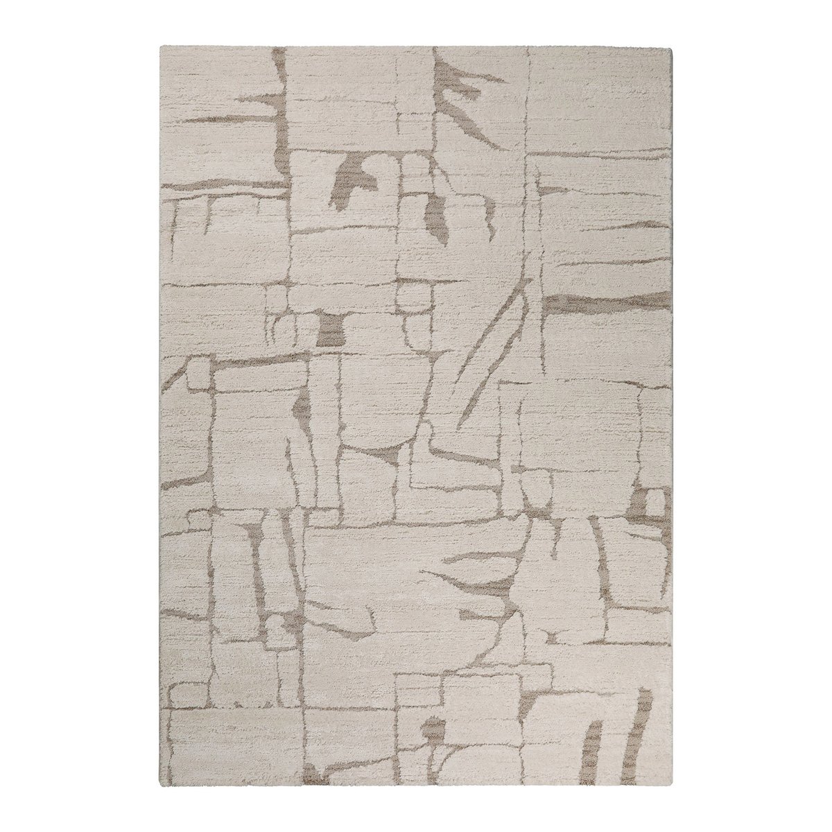 Tapis design inspiration nature à relief , Nils beige crème, WECON HOME
