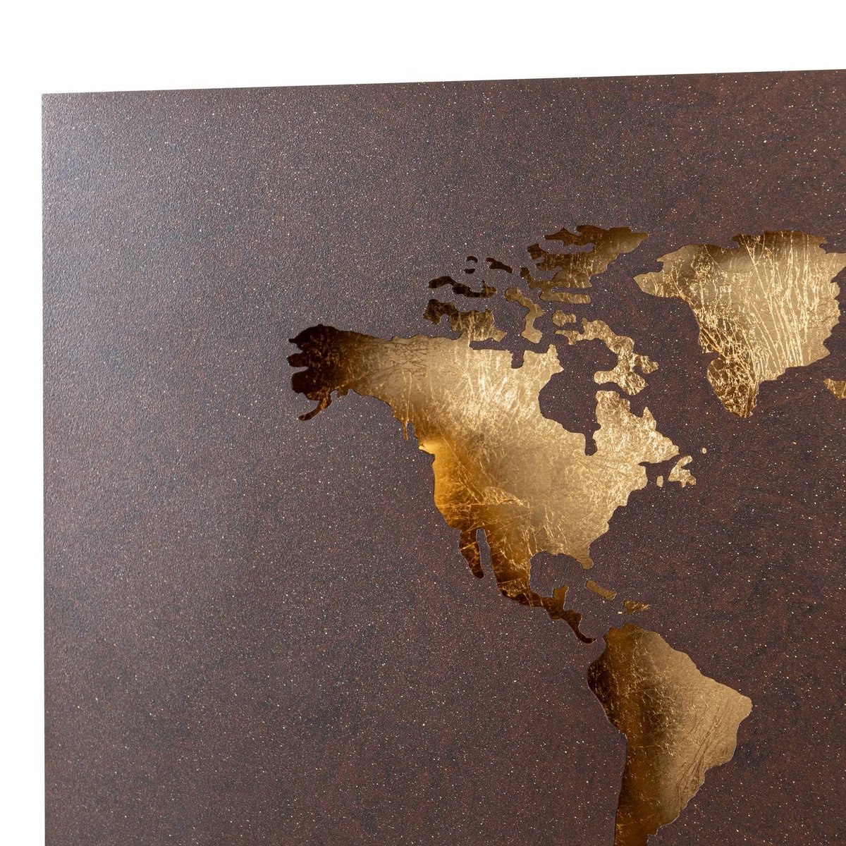 Applique en métal moderneLED, World brun rouille, doré, LUCANDE