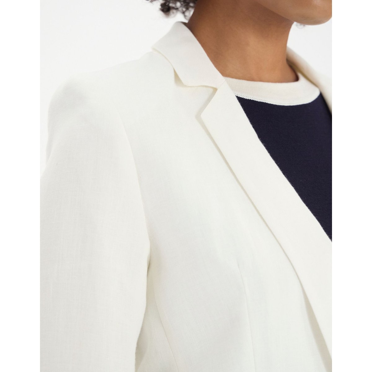 Veste Bruna en lin blanc white, INES DE LA FRESSANGE PARIS