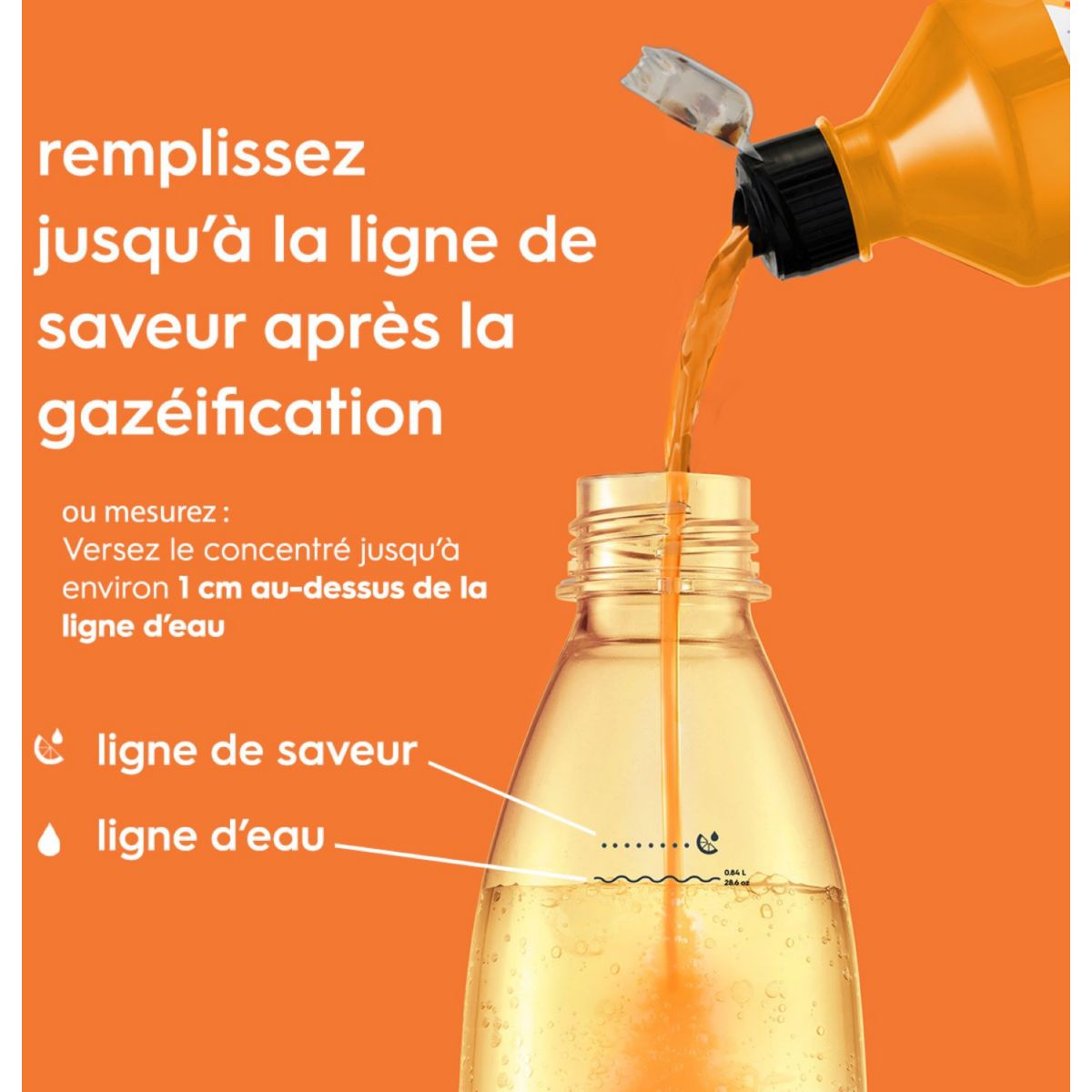 Concentré ORANGE 440ml couleur unique, SODASTREAM