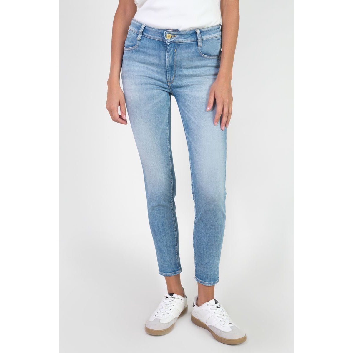 Jeans push-up slim taille haute PULP, 7/8ème blue, LE TEMPS DES CERISES