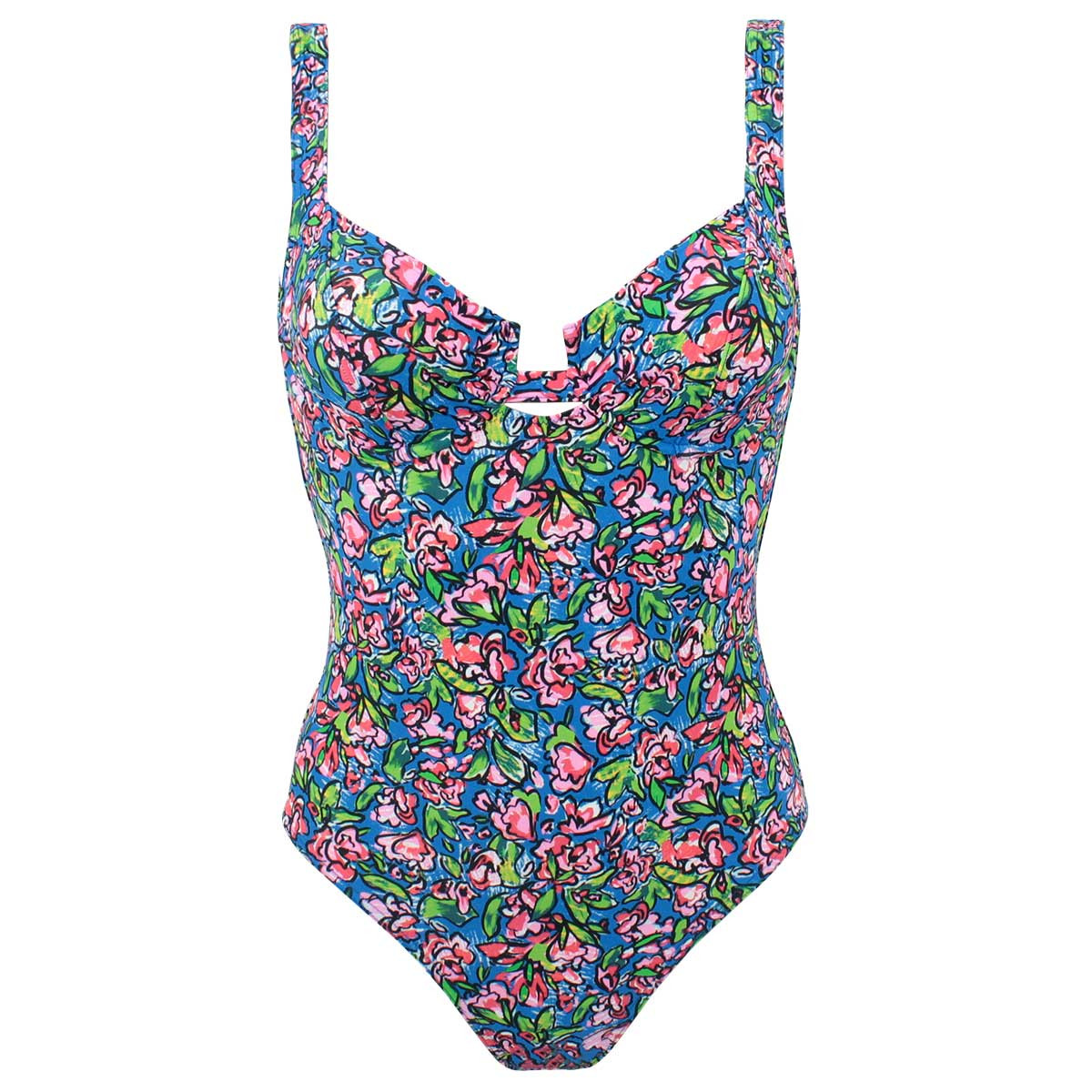 Maillot de bain 1 pièce à armatures FLORENZA bleu, LAURA BY JANINE ROBIN