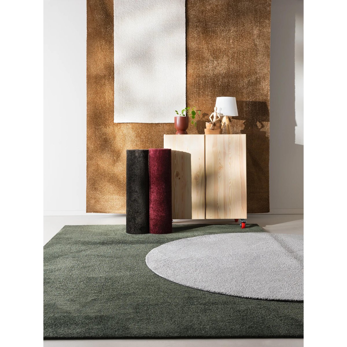 Tapis rond lavables NINA crème, BENUTA 
