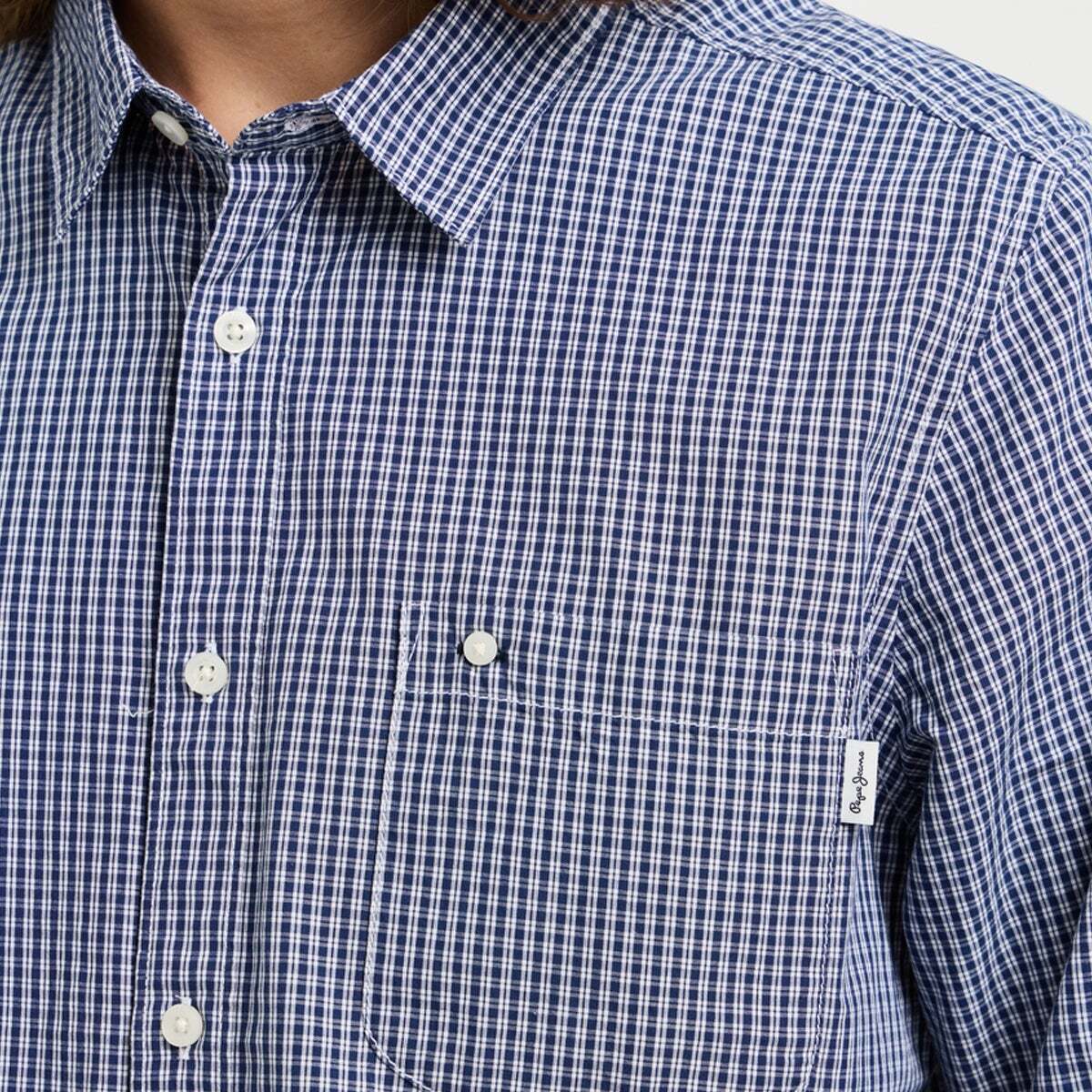 Chemise Coupe Regular À Carreaux En Popeline bleu dulwich, PEPE JEANS