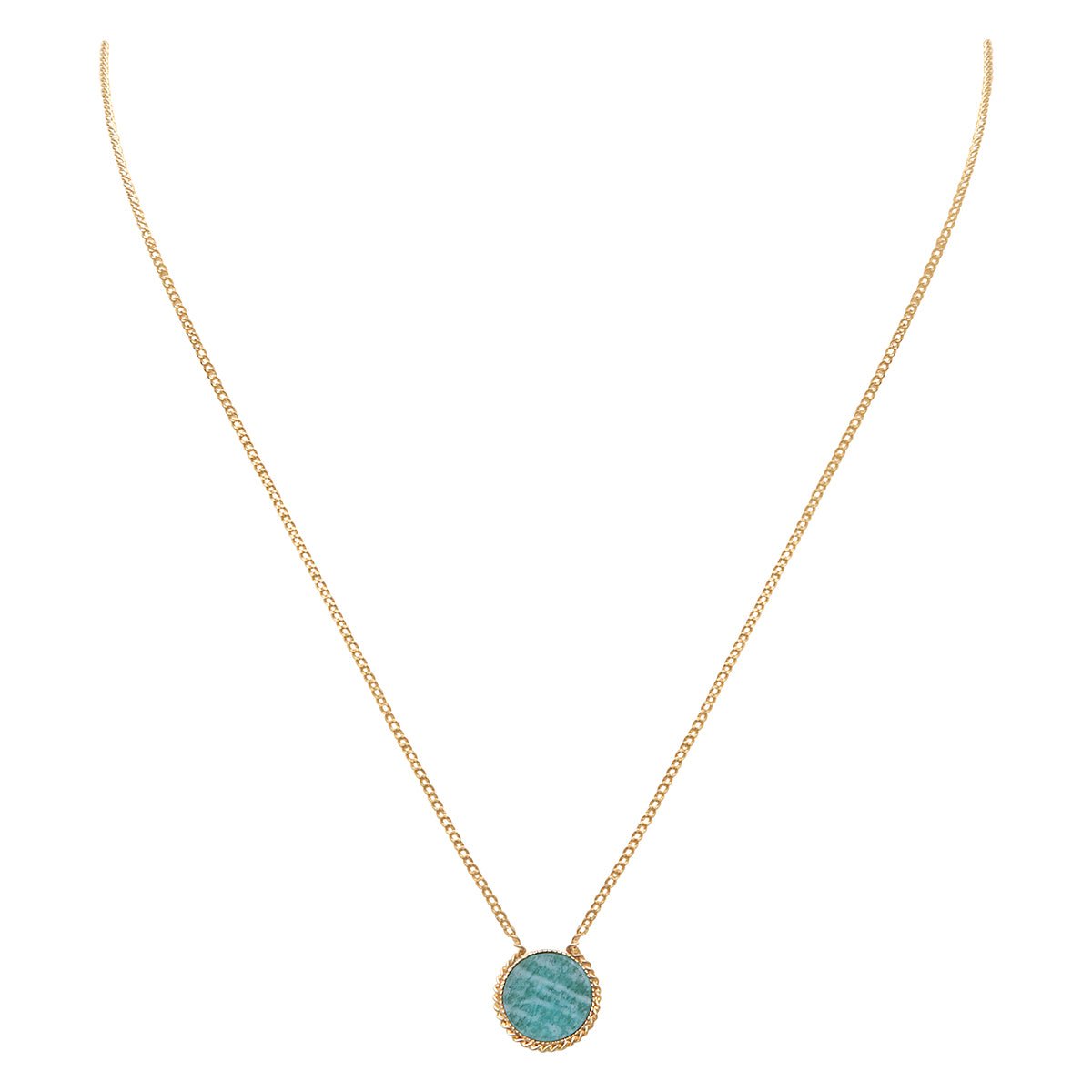 Collier amazonite doré - lady bleu, CAROLINE NAJMAN
