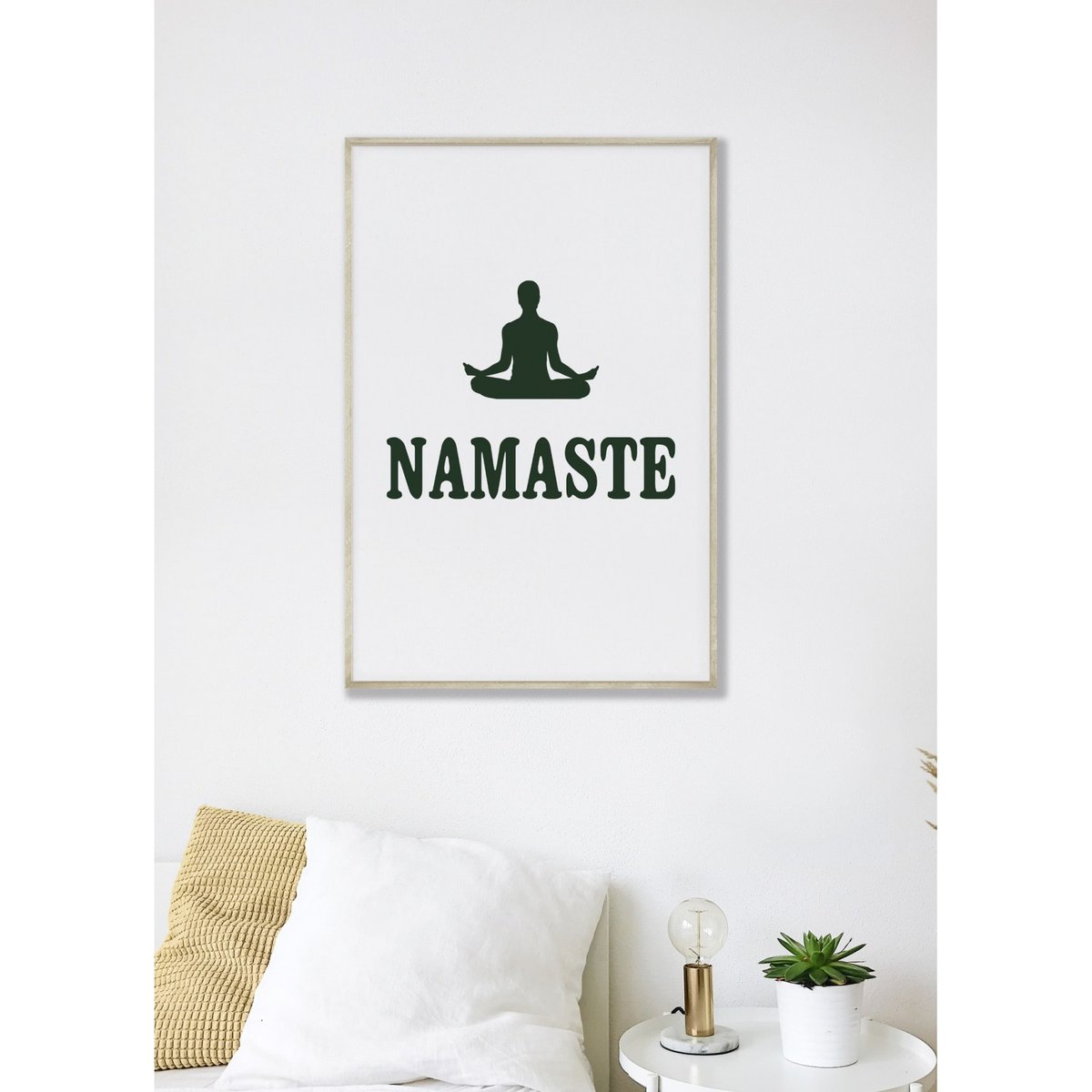 Affiche 'Namasté' blanc, L'AFFICHERIE