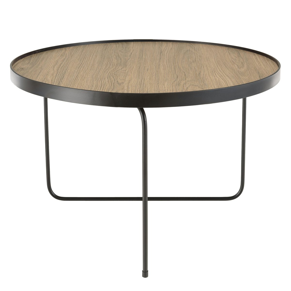 Table de salon ronde pieds design LANDAISE bois naturel, PIER IMPORT