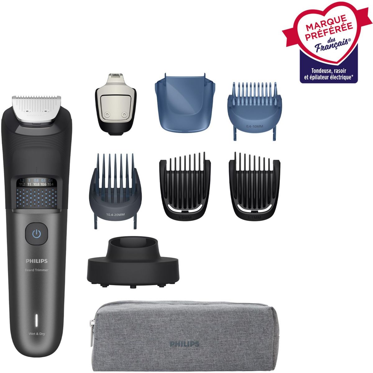 Tondeuse barbe BT7665/15 Series 7000, molette réglable, 40 hauteurs de coupe, précision 0,2 mm, autonomie 120 mn couleur unique, PHILIPS