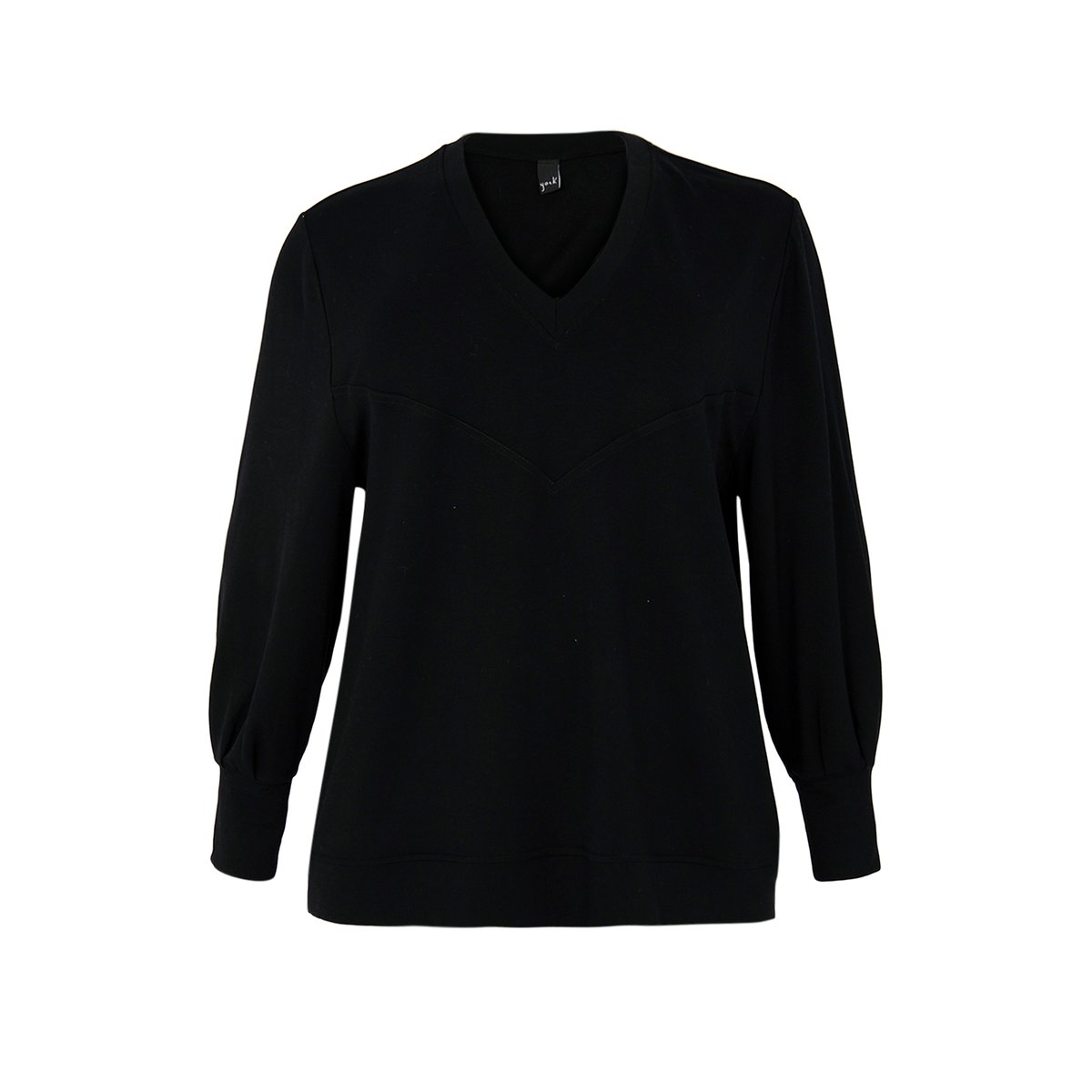 Sweatshirt v-cou noir, YOEK