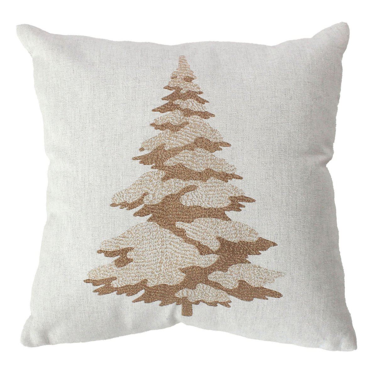 Coussin décoratif motif sapin beige, HOME MAISON