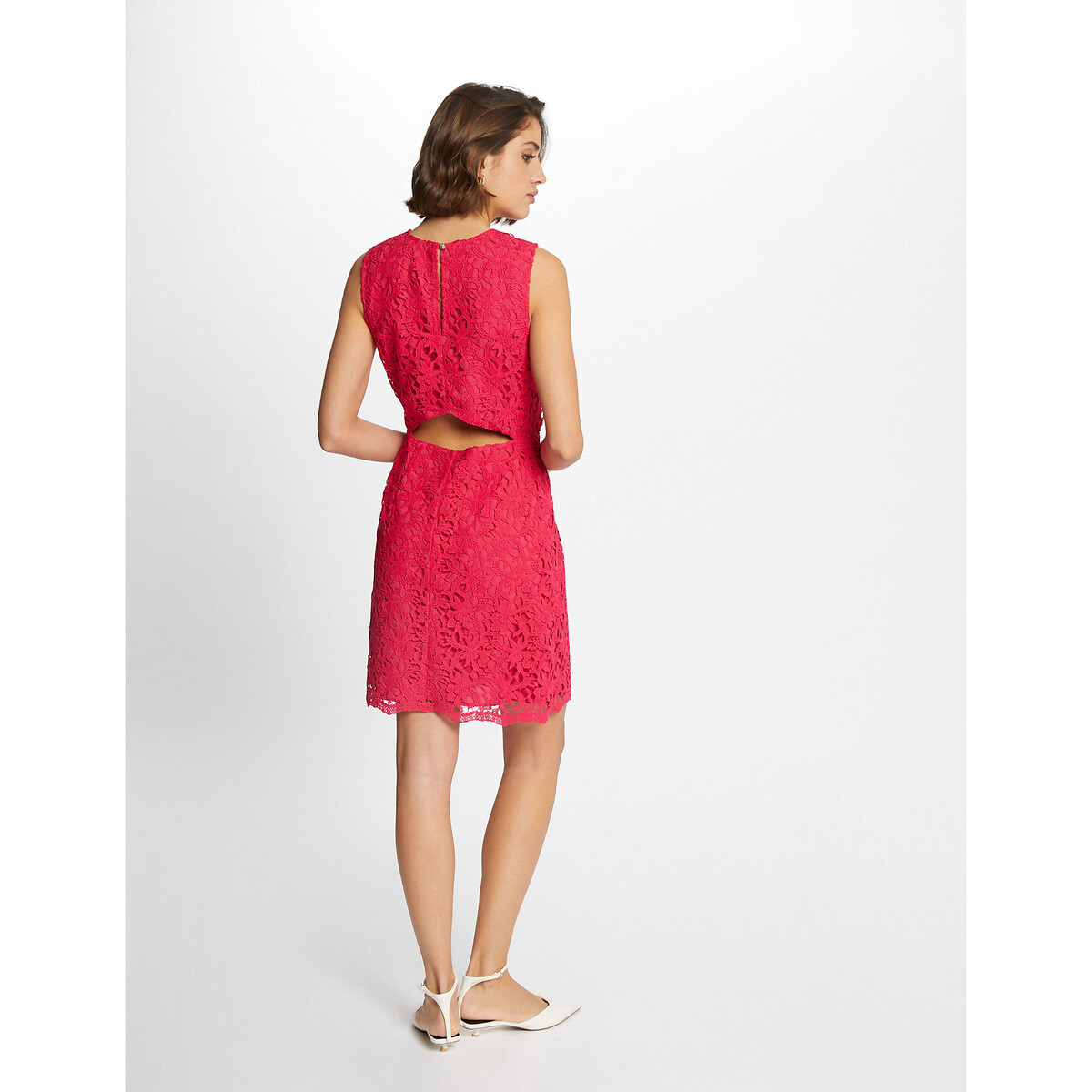 Lace Mini Shift Dress strawberry, MORGAN