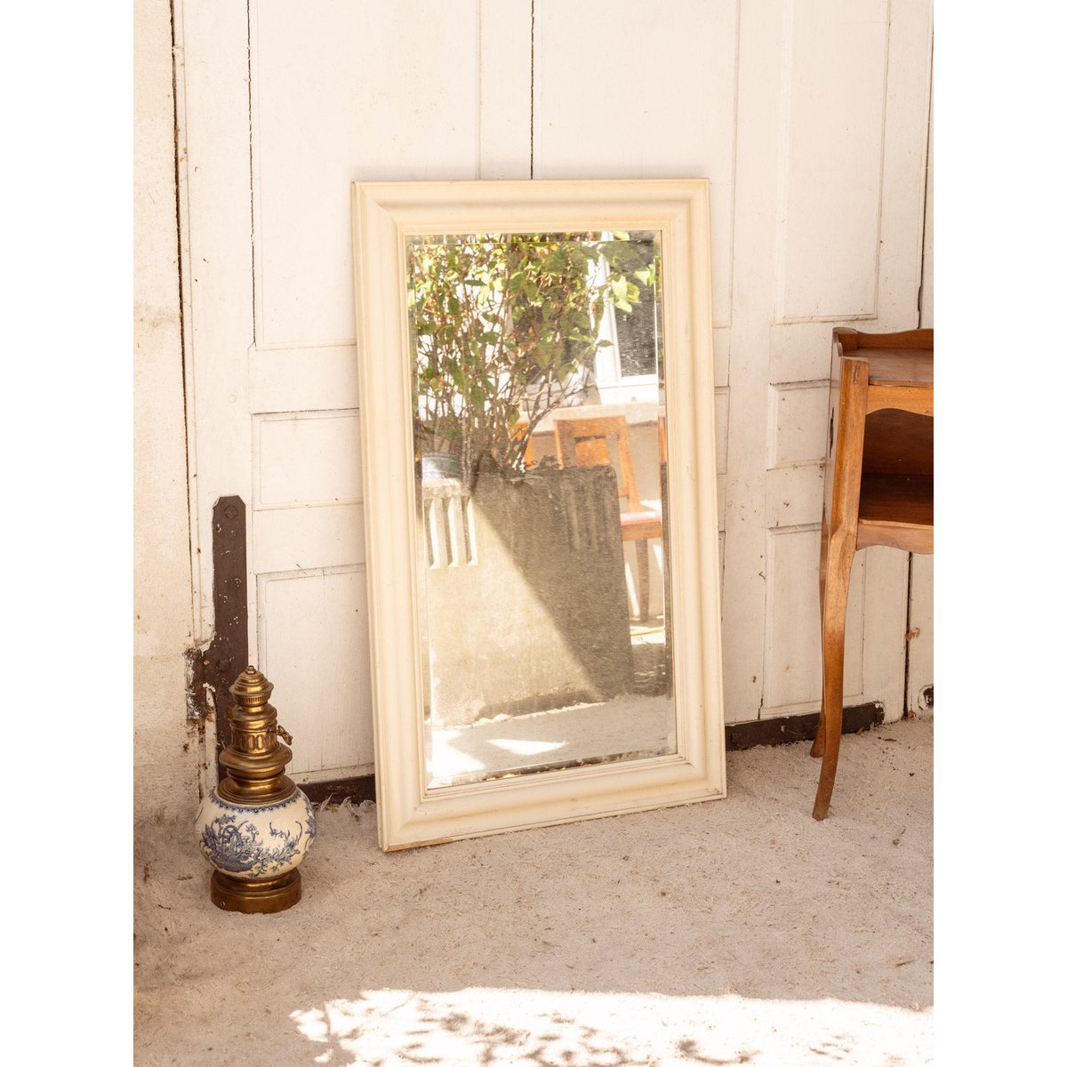 Miroir en bois beige Georges N°1350 - Bon état miroir, DEBONGOUT
