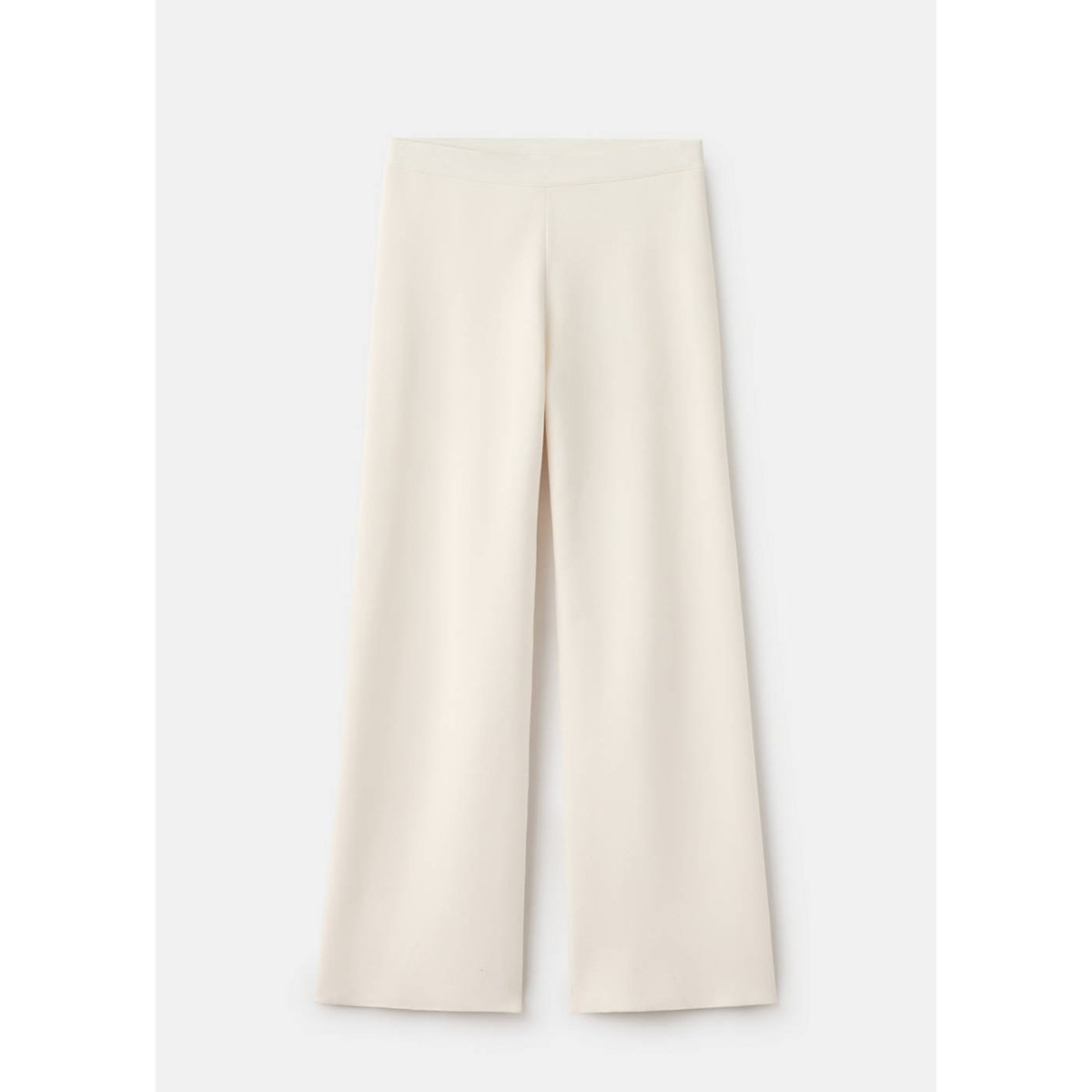 Pantalon droit maille fine écru, MANGO