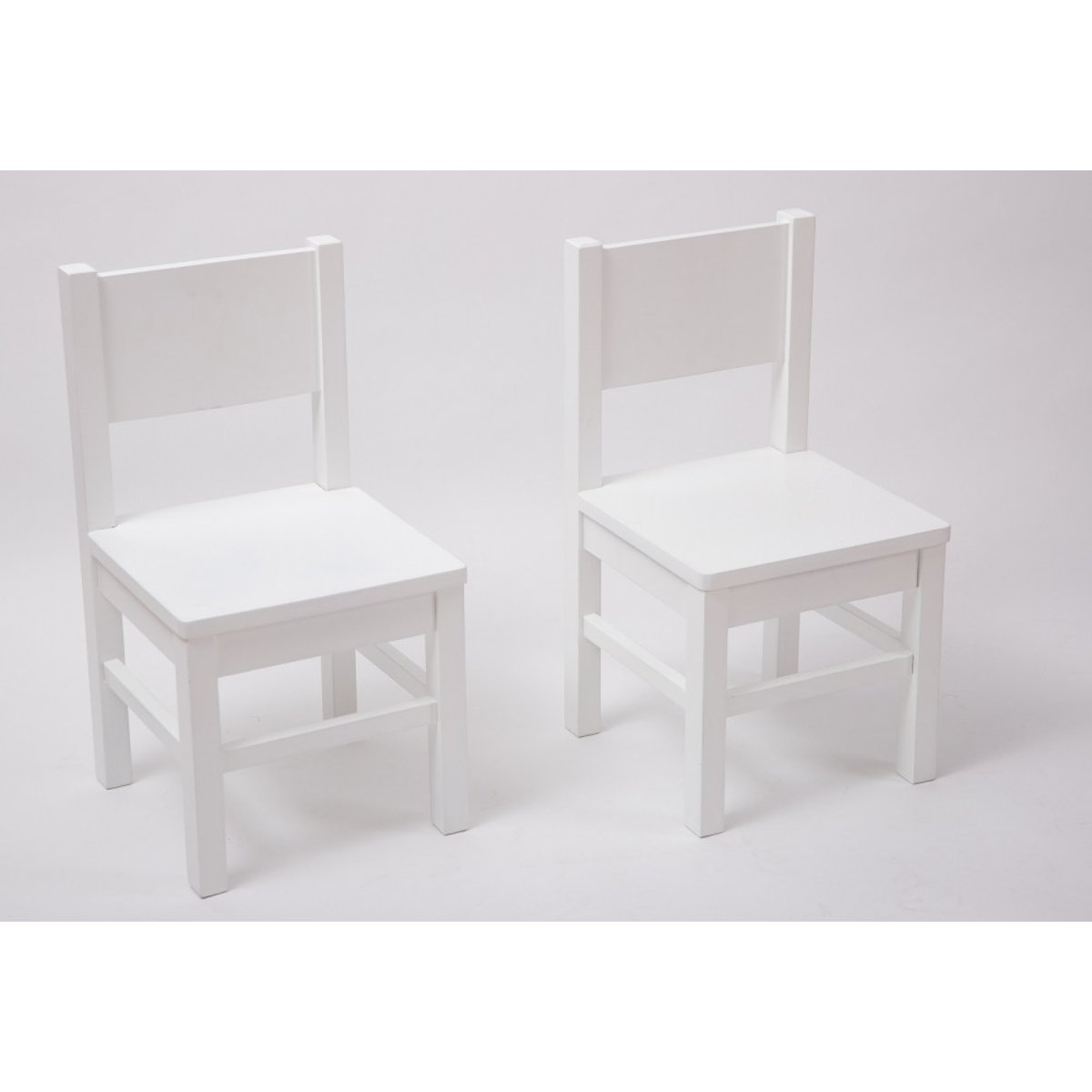 Lot de 2 Chaises Enfant en bois Blanc 4-7 ans blanc, PIOUPIOU ET MERVEILLES