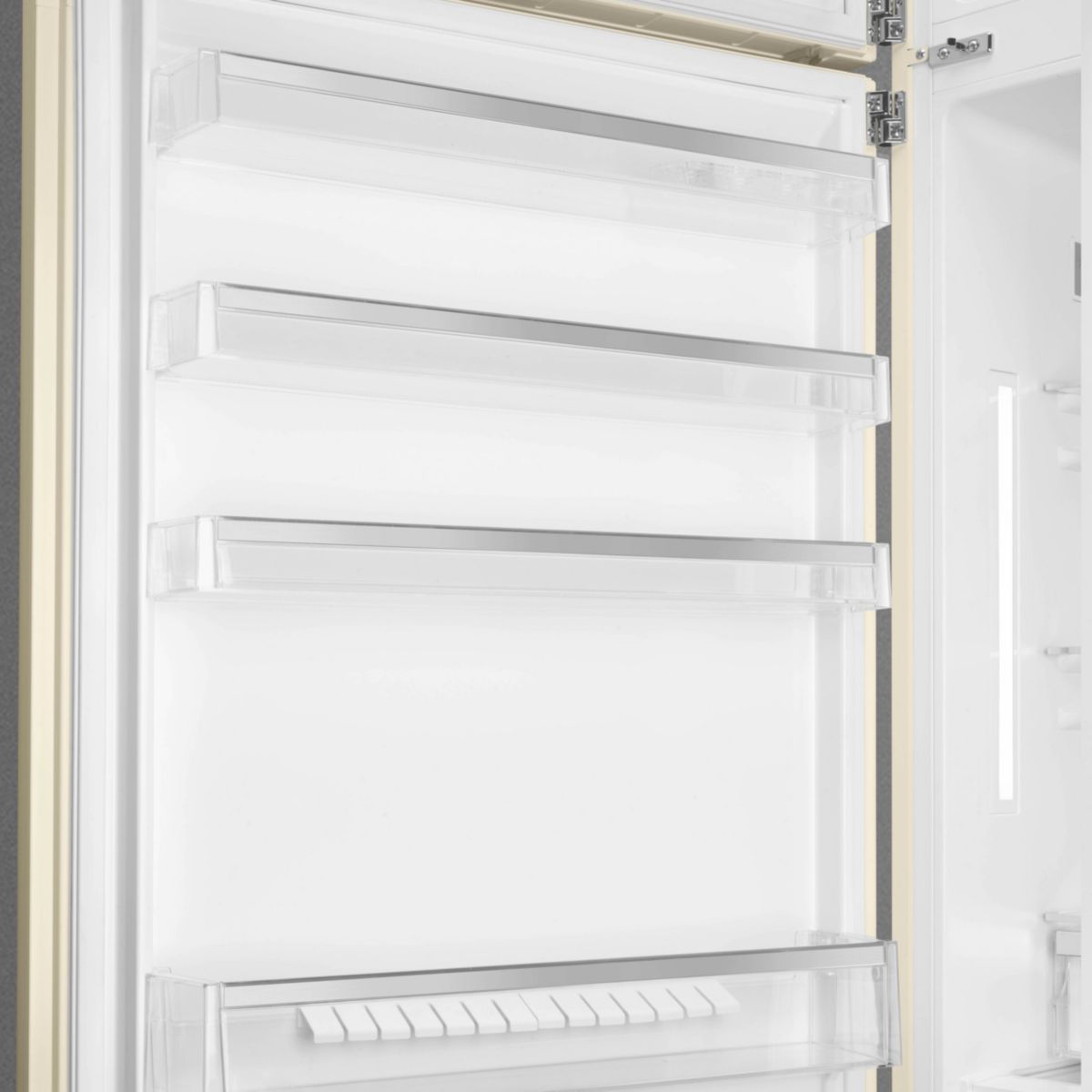 Réfrigérateur 2 portes poignées à droite FAB50 crème brillant, SMEG