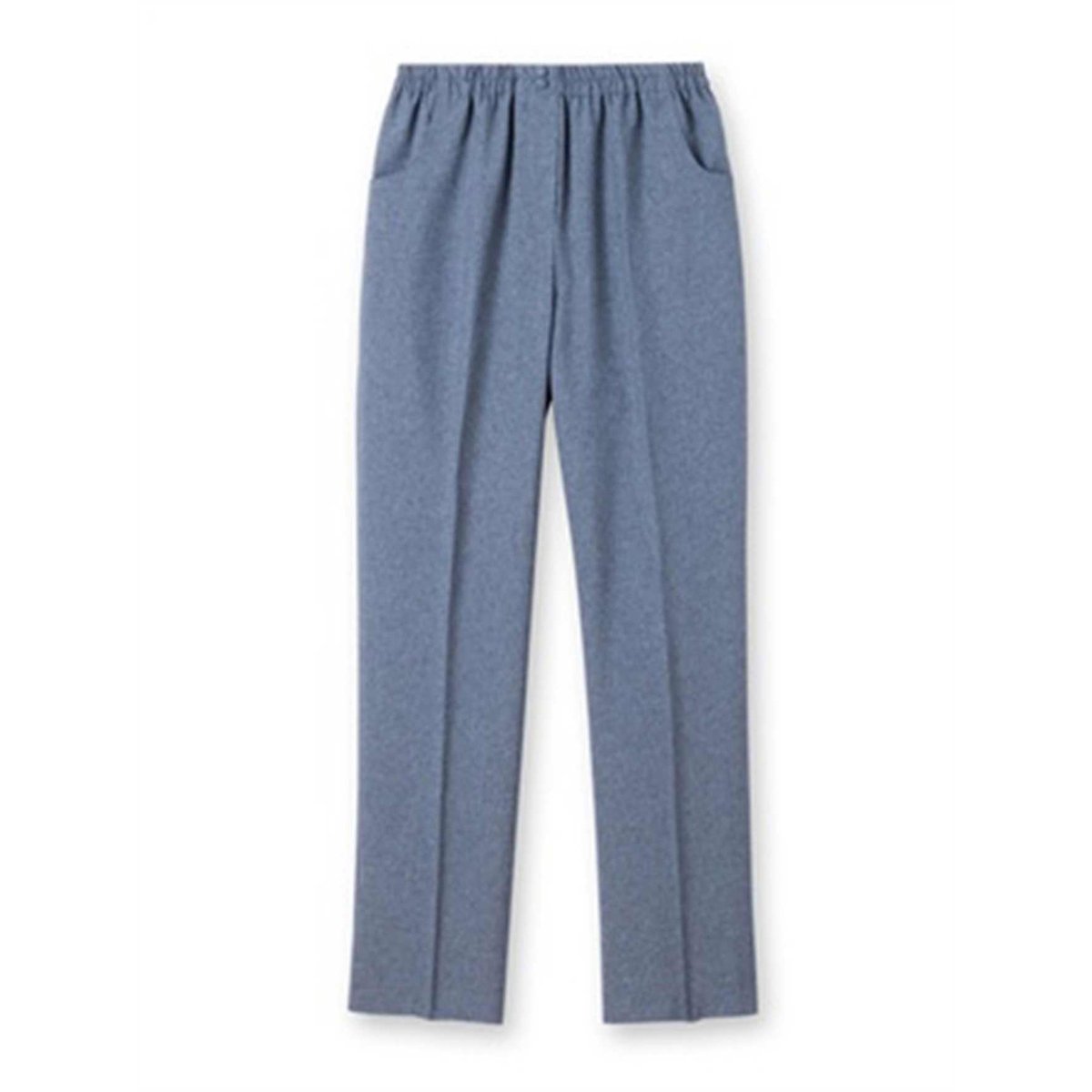 Pantacourt élastiqué entrejambe 60cm chiné bleu, DAXON