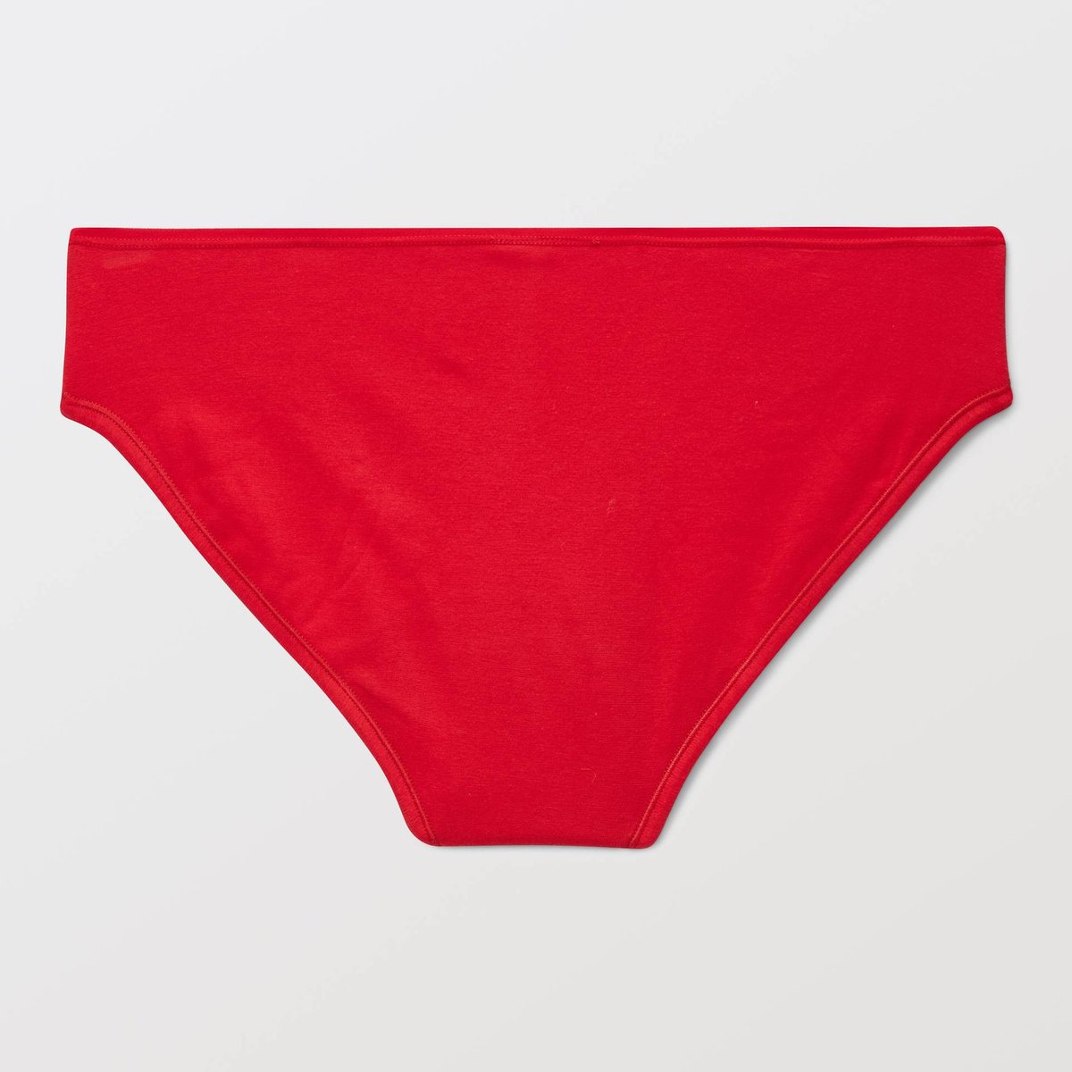 Culotte menstruelle unie en coton BIO rouge, MONOPRIX