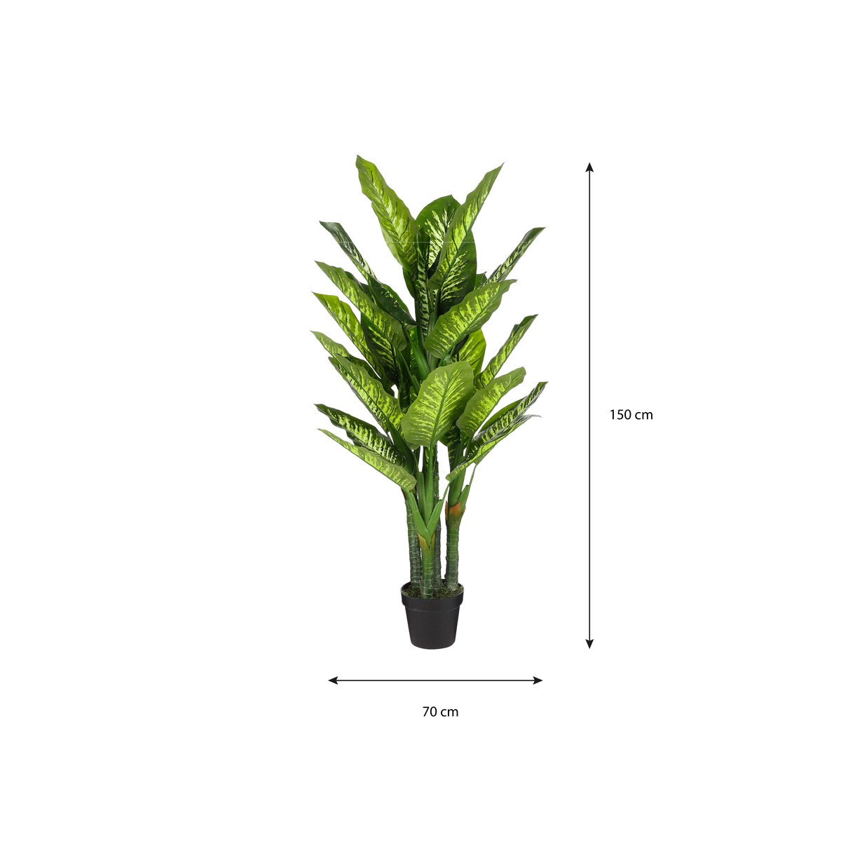 Plante artificielle DIEFFENBACHIA vert, MICA DECORATIONS