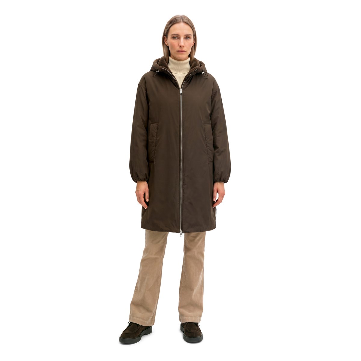 Veste réversible  relaxed en polyester recyclé marron, MARC O'POLO