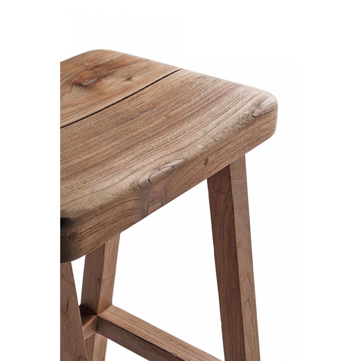 Tabouret de bar en teck - ELDORADO marron, MATHI DESIGN