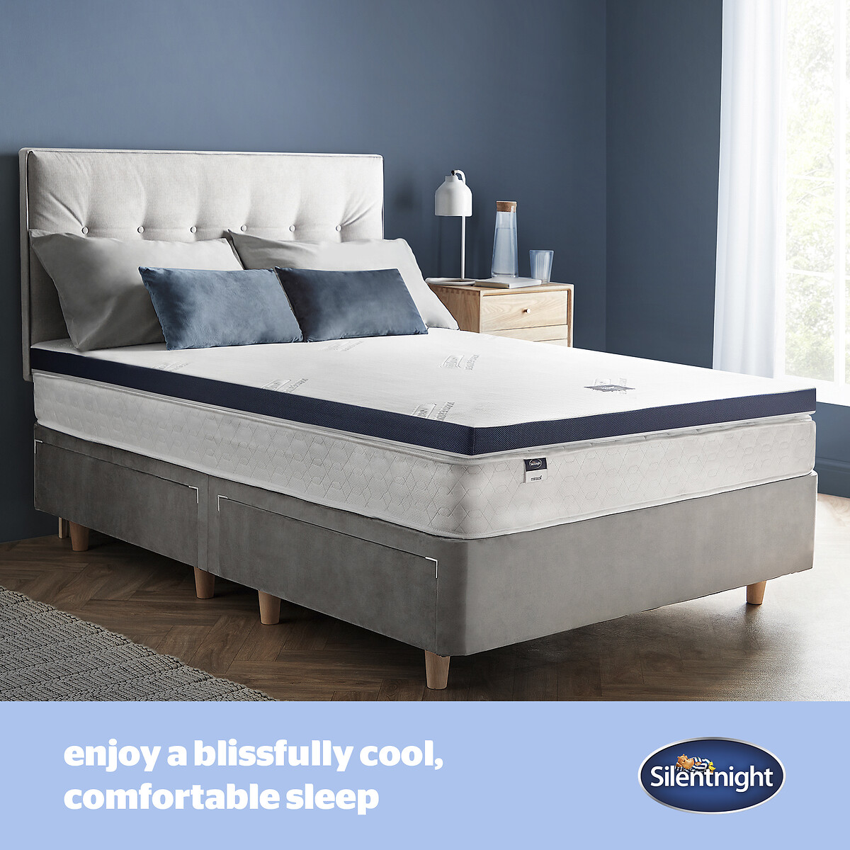 Wellbeing Cool Touch Mattress Topper white, SILENTNIGHT