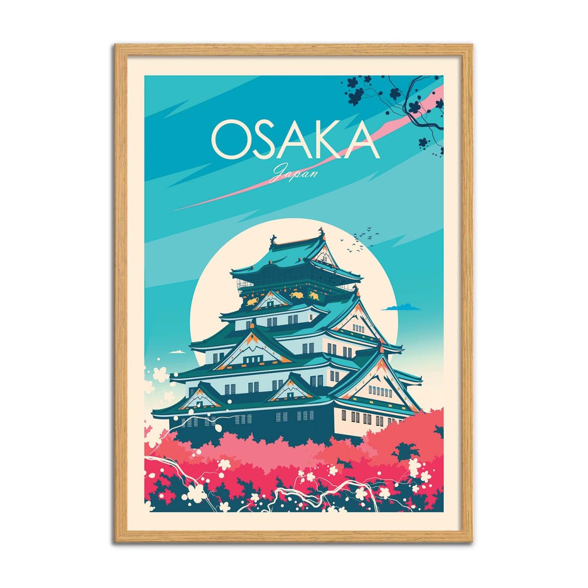 Affiche d'art - Osaka Japan - Studio Inception bleu, WALL EDITIONS