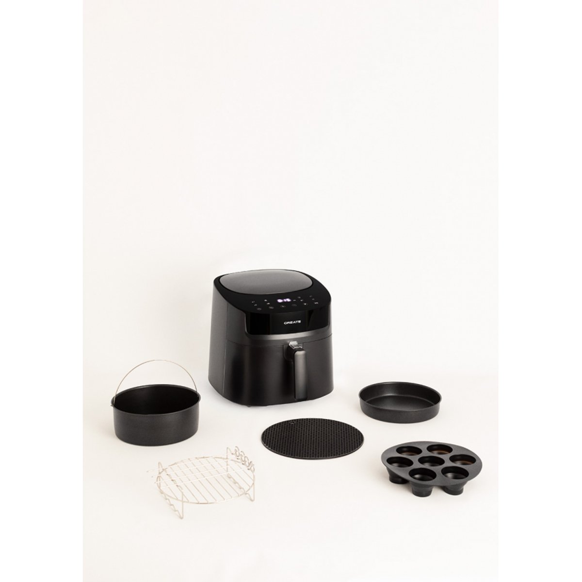 Pack AIR FRYER PRO LARGE 6.2 L + Accessoires noir, CREATE